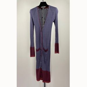 NEW! RAG & BONE KRISTIN KNIT CARDIGAN SWEATER DRESS! WOMENS SMALL! blue